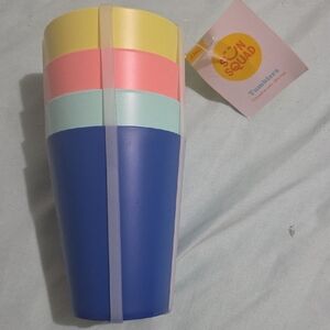 Sun Squad Colorful Tumblers Set-4 Pack